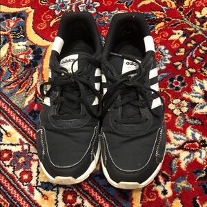 Adidas Black and White Athletic Shoes